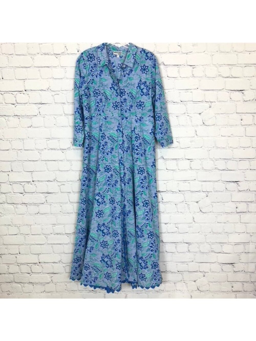Juliet Dunn London Blue Floral Dress Size 2